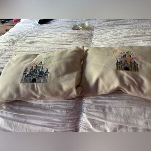 Set of small Disney castle throw pillows Disney world and Disneyland castles